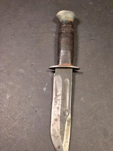 Coltello da combattimento/utilità vintage epoca seconda guerra mondiale PAL RH-36 con fodero in pelle - US Milit - Foto 1 di 10