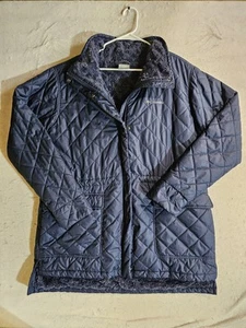 Columbia Signature Navy Copper Crest Novelty Jacket Quilted Parka Style Size XXL - Picture 1 of 13