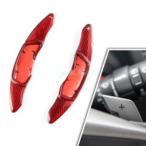 For Subaru Real Carbon Fiber Steering Wheel Paddle Shifter Shift Extension Trims - Bild 1 von 6