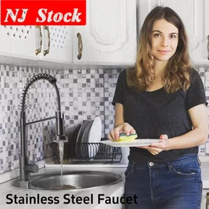 Us Pull Down Stainless Steel Kitchen Faucet, Nozzle Style Kitchen Sink Faucet - Picture 1 of 16