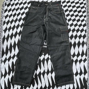 Vintage FUBU Collection Black Cargo Carpenter Jeans 36x34 Heavyweight Denim - Bild 1 von 5