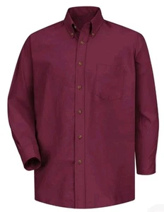 🔥 NEU Red Kap "1923" 3XL-367 weinrot Langarm Knopfleiste Arbeitshemd schön - Bild 1 von 13