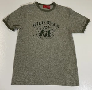 Vintage Mossimo Ringer T Shirt Sz S Wild Bill’s Pool Hall Faded Y2K - Picture 1 of 7