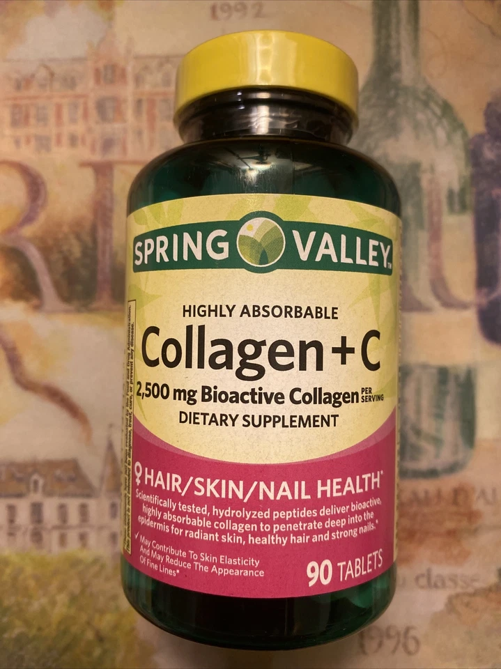 Spring Valley Collagen Vitamin C 2500mg 90 Tablets