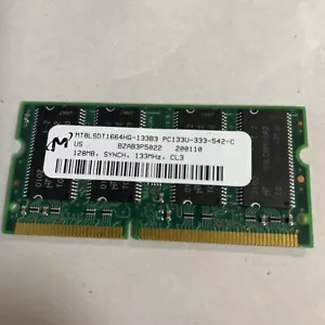 Vintage Micron 128MB PC133U Memory SODIMM Ram MT8LSDT1664HG @CPU15 - Picture 1 of 1