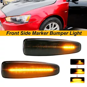 2X Sequential LED Side Marker Blinker Lights For Mitsubishi Lancer Evo X Mirage - Picture 1 of 9