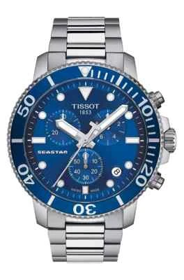TISSOT Seastar 1000 Chronograph T120.417.11.041.00 Dial Blue Men's Watch - Image 1 of 4