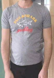 Paul and Shark Yachting Grey T Shirt Big Logo Size Medium Men’s Genuine RRP £130 - Picture 1 of 6