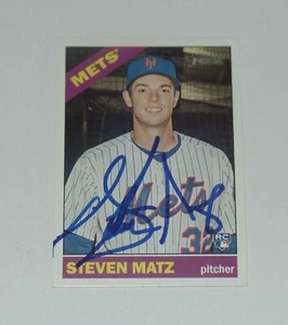 STEVEN MATZ SIGNED AUTO'D 2015 TOPPS HERITAGE CARD #630 NEW YORK METS RC - Picture 1 of 2