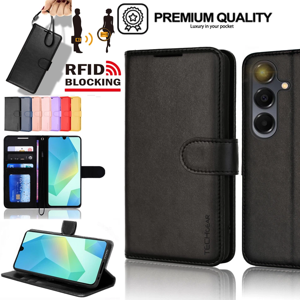 NOT SPECIFIED Leather Card Wallet RFID Block Stand Flip Case For Samsung A16 A26 A36 A56 5G