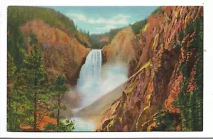 VTG Postcard Great Falls/Grand Canon Yellowstone Nat'l Park WY - Picture 1 of 2