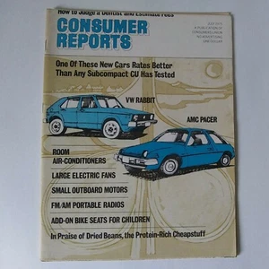 July 1975 Consumer Reports Magazine Vol. 40 No. 7 Vintage Product Reviews - Imagen 1 de 12
