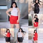 Oil Shiny Glossy Plus Size Jumpsuit Bodysuit with High Cut Thong Skirt
