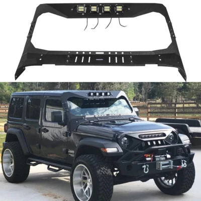 Cubierta de marco de parabrisas de acero Madmax visera cubierta apta para Jeep Wrangler JL 2018-2025 Foto 1 de 4