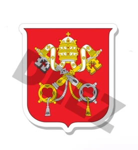 Pegatinas de vinilo escudo de armas de la Ciudad del Vaticano - bandera emblema escudo interior exterior - Imagen 1 de 2