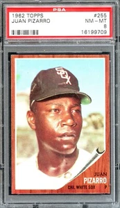 BB - 1962 Topps - #255 - Juan Pizarro - PSA 8 - NM-MT - Picture 1 of 2