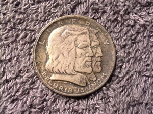 1936 Long Island Tercentenary Commemorative Silver Half Dollar 50c KM182 - Bild 1 von 2