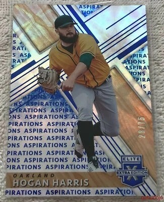 2019 Panini Elite Extra Edition HOGAN HARRIS #145 Blue Parallel 28/75 Athletics - Image 1 of 2