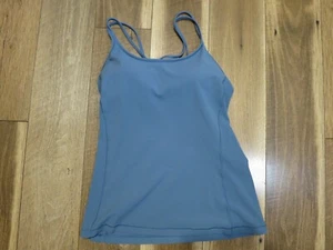 Canotta donna Lululemon W1AYWS blu Nulu incrociata schiena libera di essere taglia 10 - Foto 1 di 8