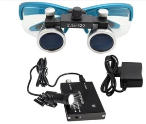 Dental Surgical Loupe: 2.5X Binocular, Dental Glasses with Headlight LED Light - Bild 1 von 3