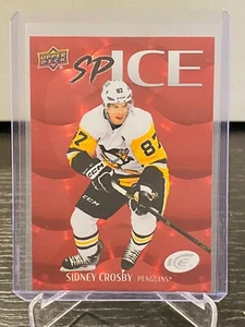 2024-25 Upper Deck Ice SIDNEY CROSBY SP Ice SPICE Fire SSP #SP-14 Pinguini - Foto 1 di 2