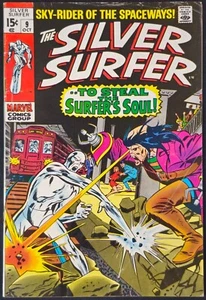 The Silver Surfer #9 VG 3rd Mephisto Buscema 1969 Silver Age Marvel Comics U-1 - Picture 1 of 3