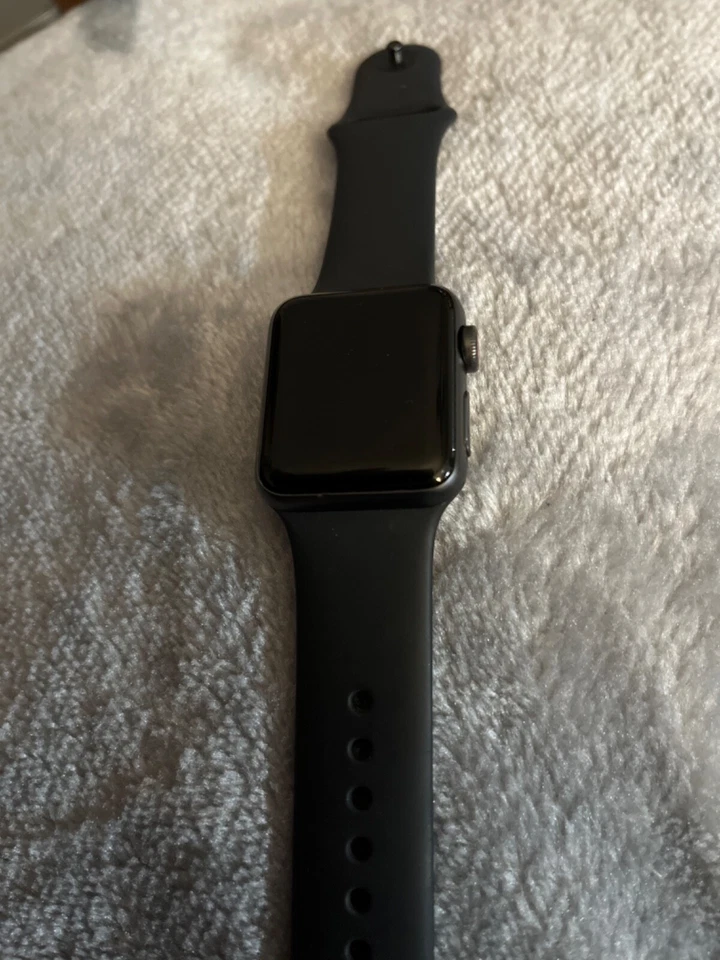 Apple Watch Series 3 38mm Space Gray Aluminum Case with Black Sport Band... - Image 1 of 1
