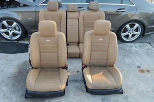 2009 W221 MERCEDES S63 S550 AMG FRONT & REAR SEATS SEAT COMPLETE BEIGE - Picture 1 of 12