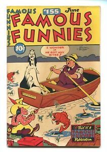 FAMOUS FUNNIES #155 - BUCK ROGERS - DICKIE DARE - INVISIBLE SCARLET O'NEL - 1947