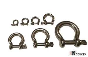 Grillete de arco alfiler de acero inoxidable - AISI 316 grado marino - elige la talla - Imagen 1 de 6