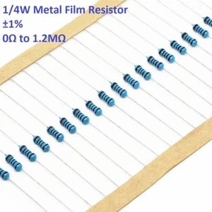 1/4 W Metallfilmwiderstände ±1% 33 Werte verfügbar 0,25 W Widerstand 0Ω bis 1,2MΩ - Bild 1 von 2
