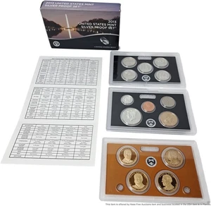 2013 United States Mint Silver Proof 14 Encased Coin Set w/ Box & CoA - Picture 1 of 9