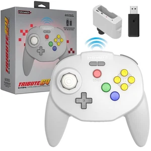 Retro-Bit Tribute64 2.4Ghz Wireless Controller For N64, Switch, PC,  (UK IMPORT) - Picture 1 of 7