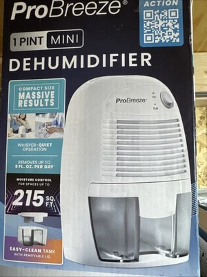 Mini deshumidificador de mesa ProBreeze de 1 pinta control personal de humedad - Caja abierta Foto 1 de 4