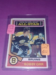 1974-75 Topps #130 Bobby Orr 1973-74 NHL EAST ALL STAR - BOSTON BRUINS - Bild 1 von 2