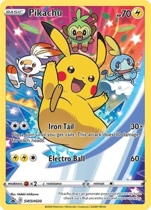 Pokemon Pikachu - SWSH020 NM 1st Edition Normal SWSH: Sword & Shield Promo Cards - Image 1 of 1
