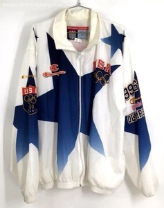 1996 Atlanta Champion Men's White USA Olympic Jacket - Size XXL - Picture 1 of 6