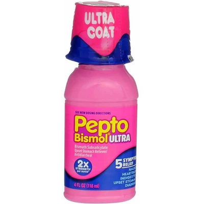 Pepto-Bismol Ultra 5 Symptom Digestive Relief Liquid, Original, 4 fl oz - Image 1 of 4