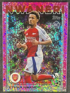 Ethan Nwaneri 2024 Topps UEFA Club Competitions (RC) Pink Sparkle - #158 - Picture 1 of 2