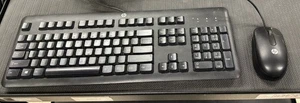 HP 672647-003 (KU1156) Wired Keyboard With HP USB Mouse Used - Picture 1 of 9