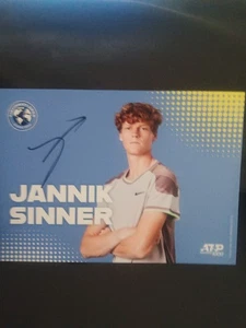 JANNIK SINNER SIGNED ATP SGA CINCY OPEN 2025 5X7 TENNIS CARD AUTOGRAPH WORLD #1 - Picture 1 of 1
