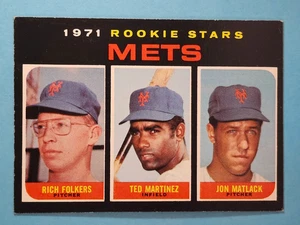 1971 Topps RC Rich Folkers Ted Martinez Jon Matlack New York Mets #648 EX+ ⚾ - Imagen 1 de 10