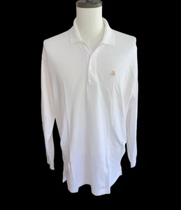 Brooks Brothers Polo Shirt Men Xl White Cotton Performance Golden Fleece 1818 - Picture 1 of 7