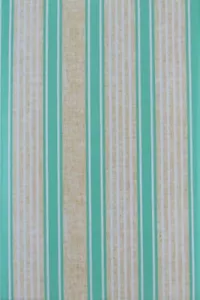Seafoam Green Sandy Stripes Vinyl Flannel Tablecloth 60 Round - Picture 1 of 3