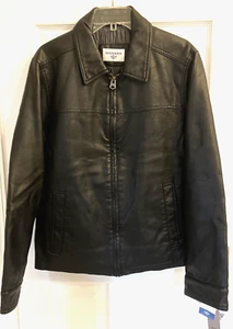 Men New Dockers Black Long Sleeve Full-Zip Outwear Coat size Small - Picture 1 of 6