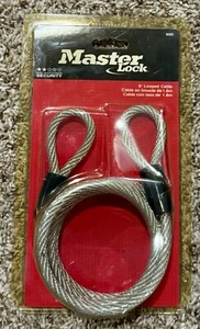Master Lock 65DPK2 Self-Coiling Steel Cable 1/4 in. x 6 ft. with Looped Ends - Picture 1 of 2