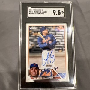 FRANCISCO ALVAREZ SGC 9.5 ROOKIE AUTO METS #RA-FA RC D23 2023 TOPPS CHROME