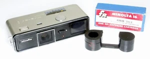 Minolta 16-Ps (Model B) w/ cassette & 128-page Minolta 16 Guide book - TESTED!!! - Picture 1 of 12