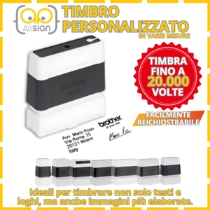 Timbro Brother Autoinchiostrante Personalizzato Preinchiostrato varie misure - Foto 1 di 18