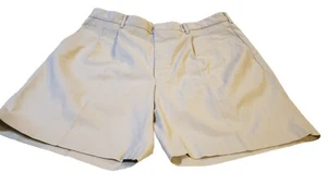 Knightsbridge Golf Leisure Khaki Pleated High Rise Shorts Men's Sz 36 Summer - Picture 1 of 13